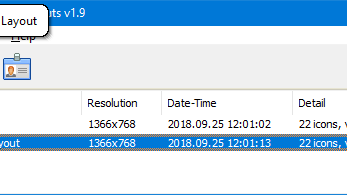 ReIcon v1.9 (Masaüstü Simgesi Düzenlerini Geri Yükle) İndir