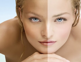 Tips Whitening on the face