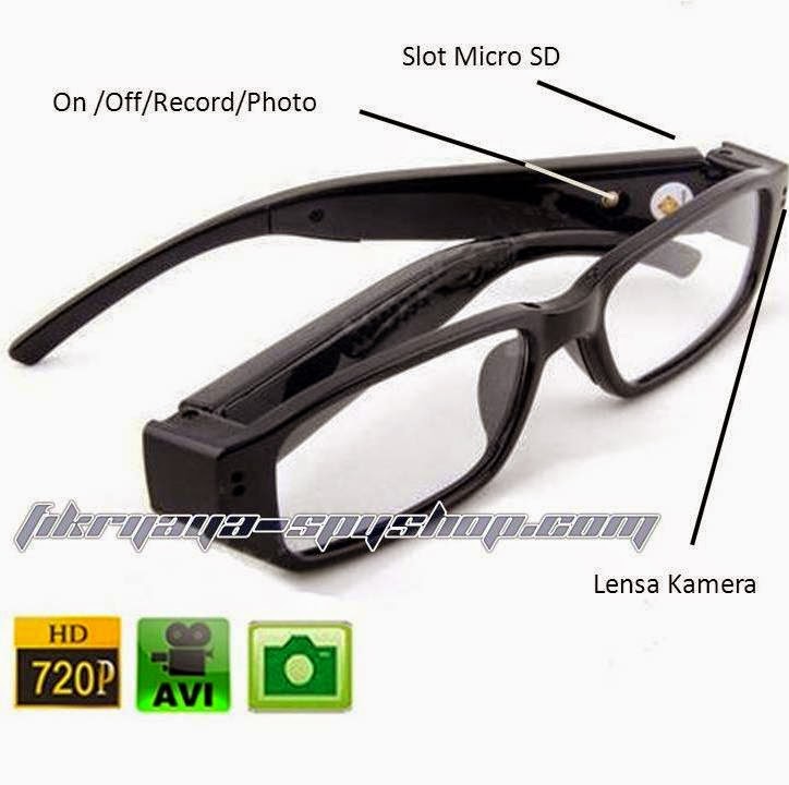 Spy cam kacamata bening HD 720 P