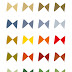 Butterfly ribbon image collection of various colors