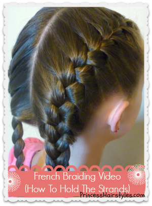 Image of French braid hairstyle for girls