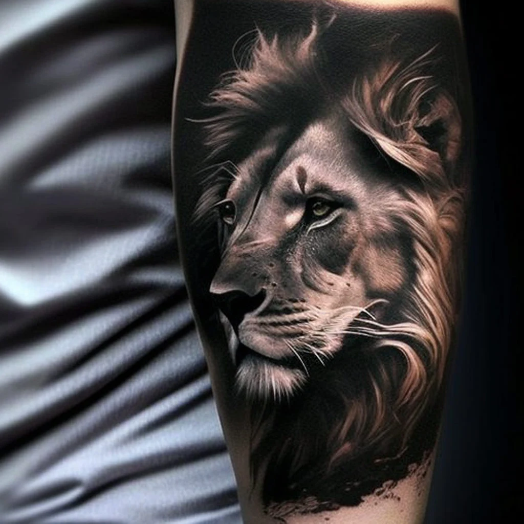 Tatuaje de león