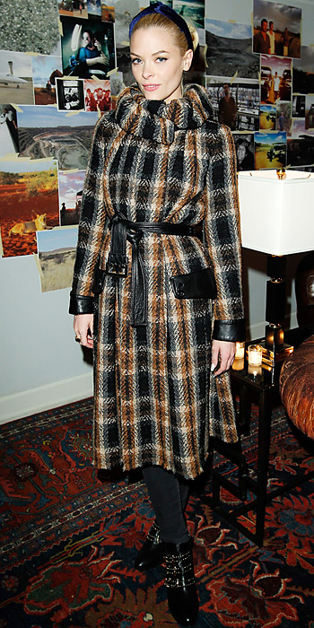 Jaime King in Marc Jacobs Coat 