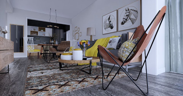 Apartment Sketchup Interior Scene , 3d free , sketchup models , free 3d models , 3d model free download