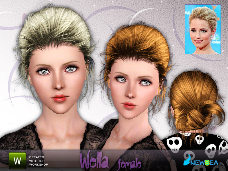 Newsea Wella Female Hairstyle. Download at The Sims Resource - Subscriber 