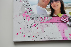 Lienzo mix media scrapbooking