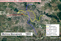 Reteaua de metrou din Bucuresti in anul 1989