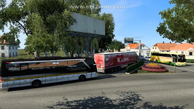Mod TRAFFICINDO V4 Bus dan Truck ETS2 1.47