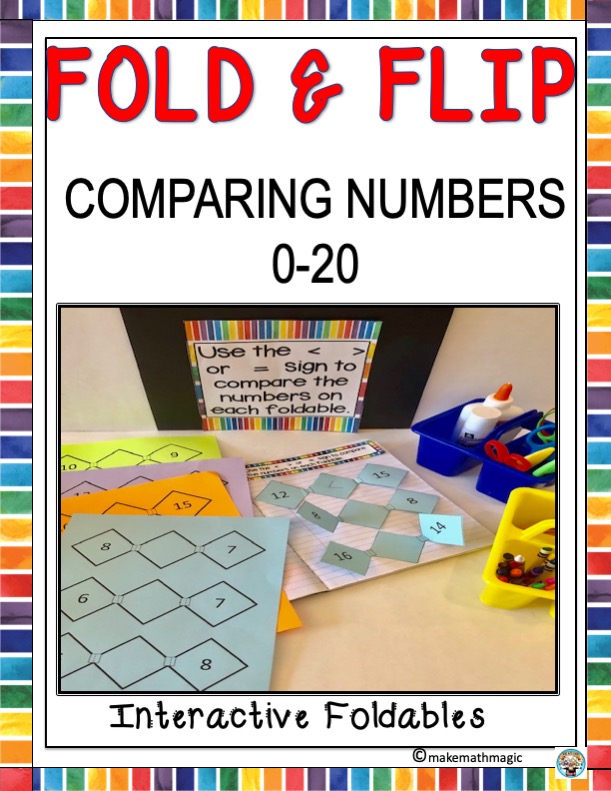 Interactive Foldable Flips  Comparing Numbers 0-20