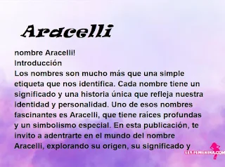 significado del nombre Aracelli