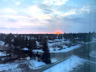 Sunset at the University of Regina in Saskatchewan Canada