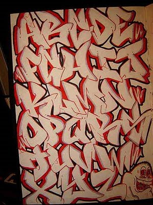 red-white-ghost-graffiti-alphabet-letter-a-z