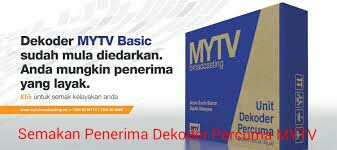 Semakan Nama Penerima Dekoder Percuma MYTV 2016 Online