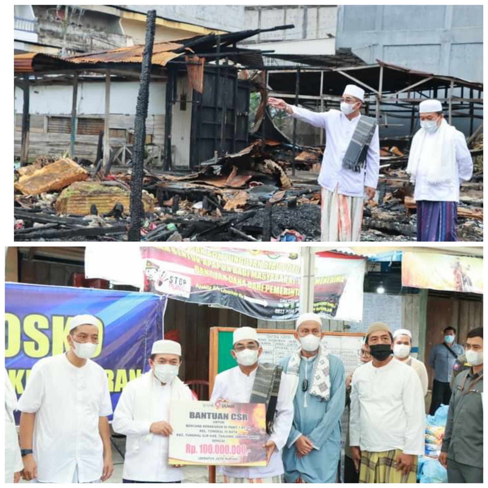 Bupati Tanjab Barat Dampingi Gubernur Jambi Tinjau Lokasi Kebakaran