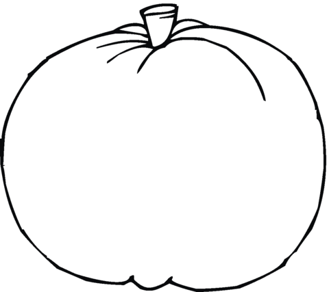 Blank Pumpkin Coloring Page Free
