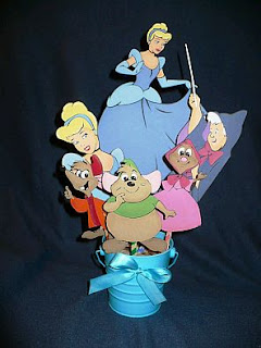 Cinderella centerpieces, children parties decoration