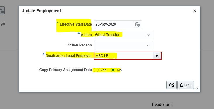 How to Change Employee Legal Employer in Fusion