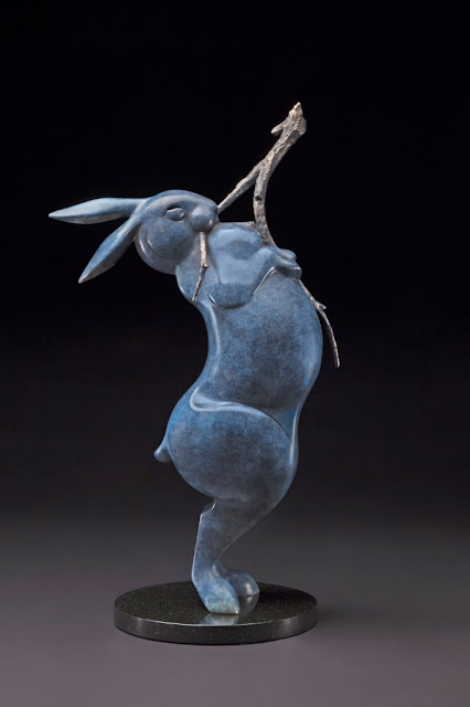 by Tim Cherry, "Willow Snipper" - bronze  | esculturas, obras de arte, american art.