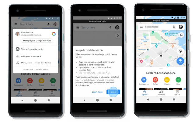 Mode Samaran Google Maps di Android dan iPhone