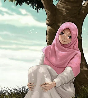 Gambar Kartun Muslimah Comel dan Cantik