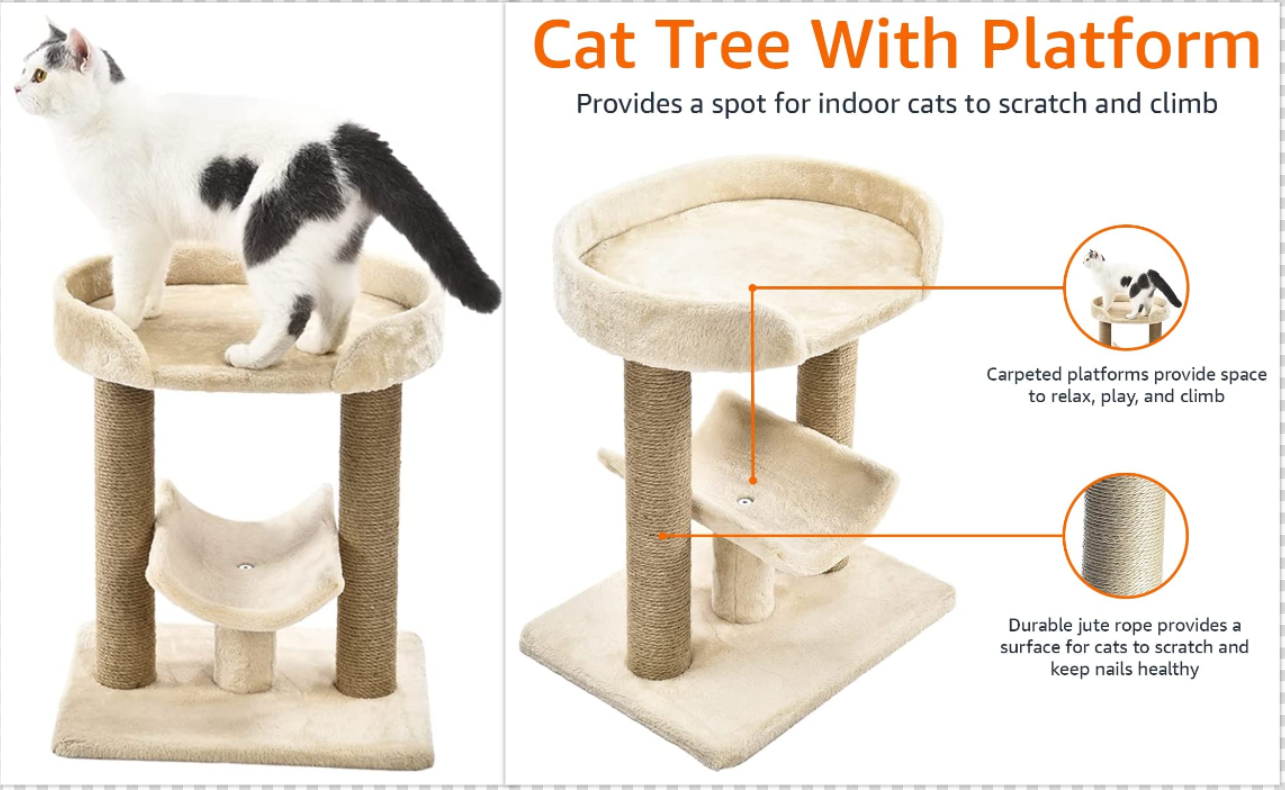 Amazon Basics Top Platform Cat Tree under $40