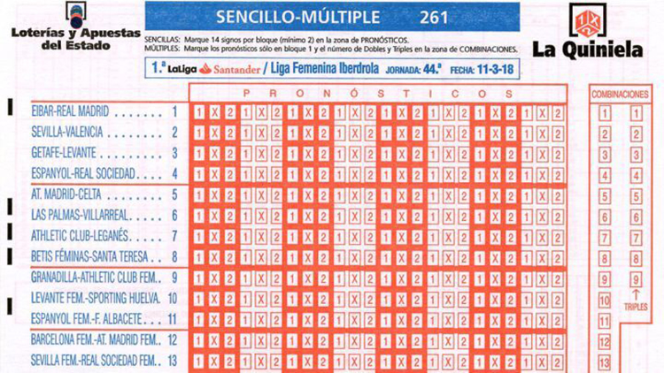 Última hora para tirar la quiniela