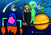Our alien pictures drawn on Kidpix were used in our pictures as well.