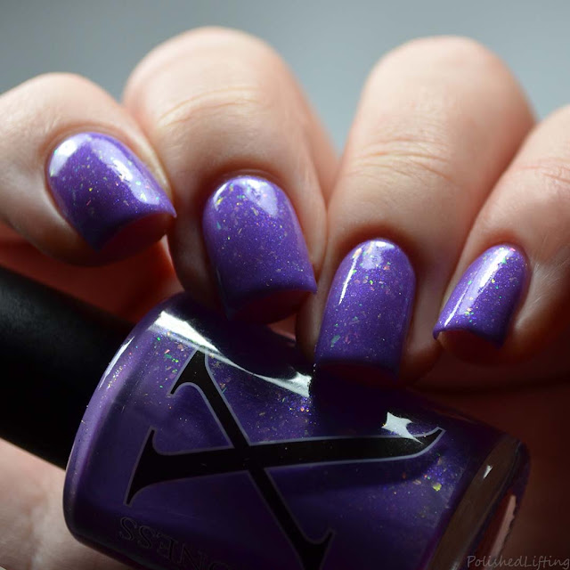 purple flakie nail polish