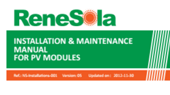 Installation Manual For PV Modules Renesola