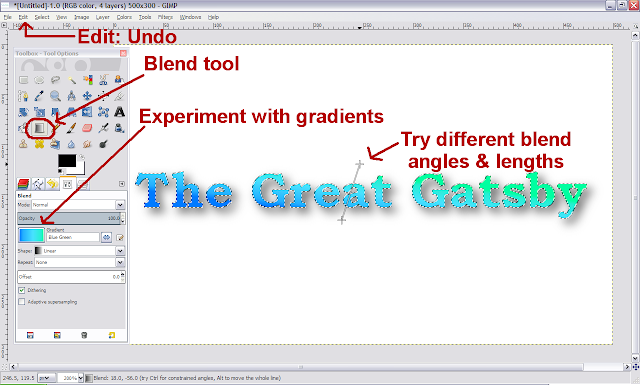 blend, gradient tool, GIMP, how to, how do you