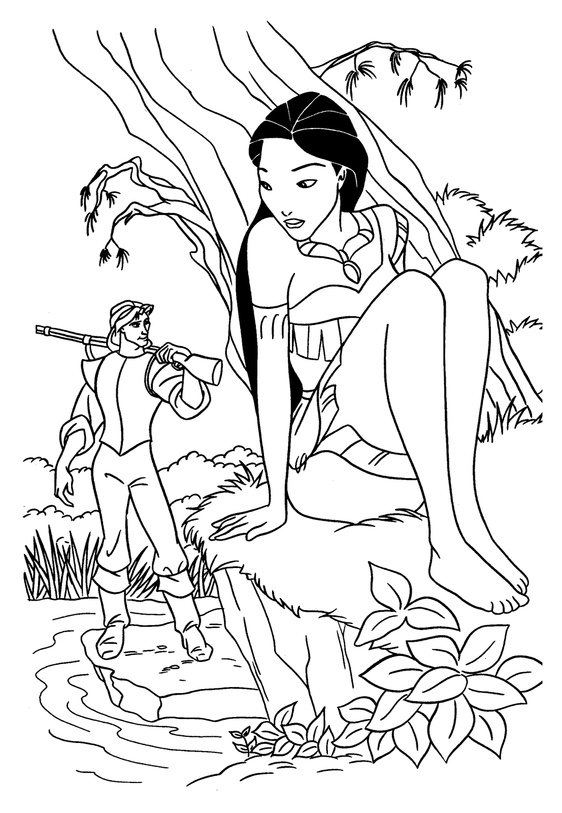 Download Coloring Pages For Kids Disney Princess Pocahontas ...