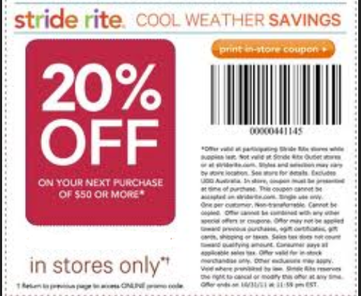 stride rite coupons 2018