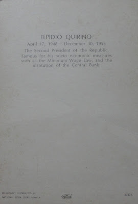 Elpidio Quirino postcard