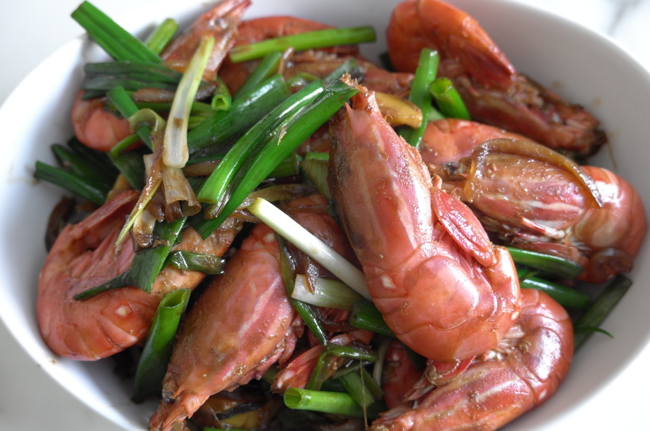 BC Spot Prawns w/Ginger, Scallion & Soy