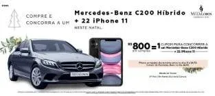 Promoção Shopping Vila Lobos Natal 2019 Mercedez-Benz e 22 iPhones 11