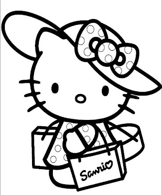 If they love a car, choose Hello Kitty coloring pages for kids with a