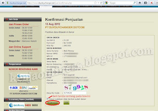 Cara mencairkan wmz (Webmoney) menjadi rupiah di duyduychanger