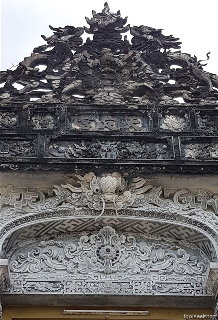 Details on the roof of the Thien Dinh Palace. Tomb of Khai Dinh.