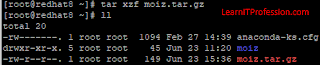 how use tar on red hat enterprise linux 8