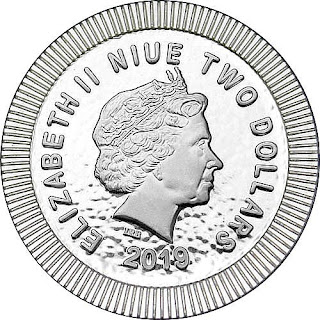 2019 1 oz Niue Silver Athena Owl Stackable Coin (BU)