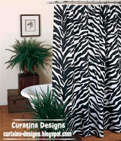 Shabby chic Black and white shower Curtain designs, ideas, models 2014