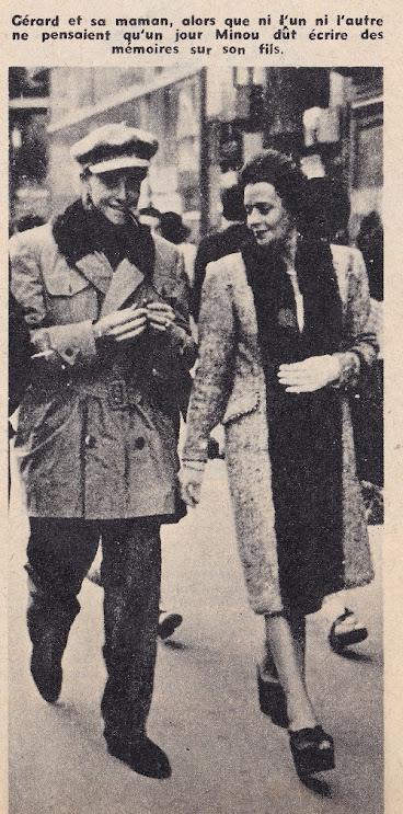 Gérard Philipe et sa mère (Cinémonde, 1951) © famille Philip
