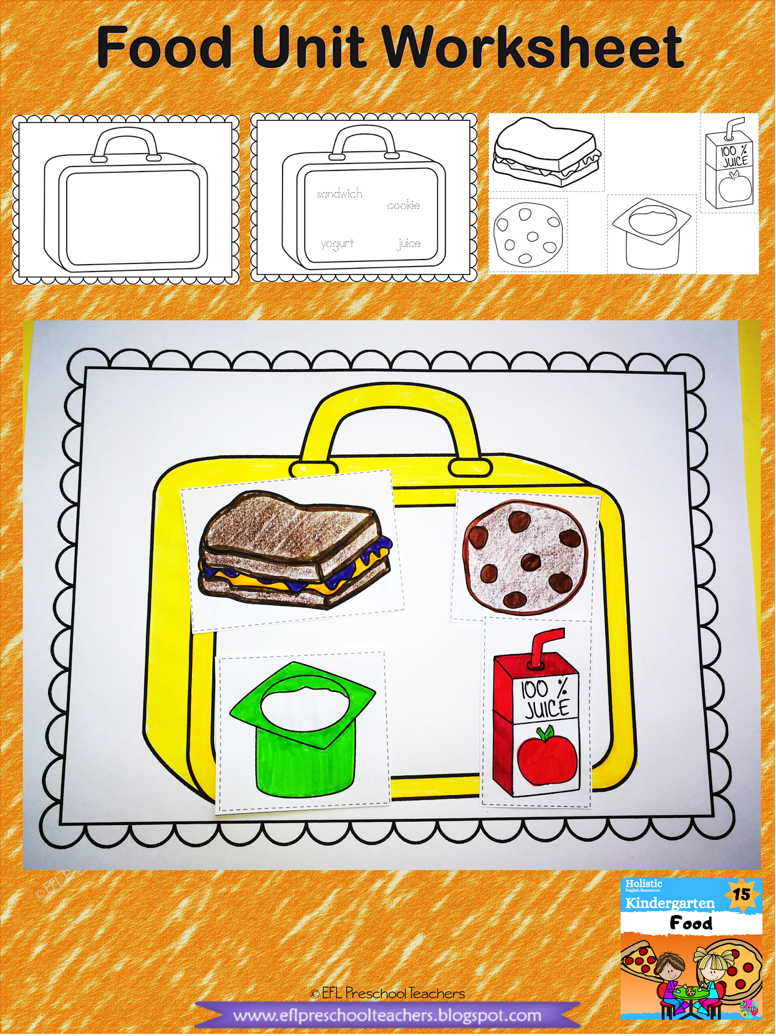 esl efl preschool teachers food unit worksheets