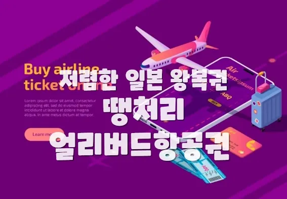 항공기 예약 어플과 비행기 일러스트