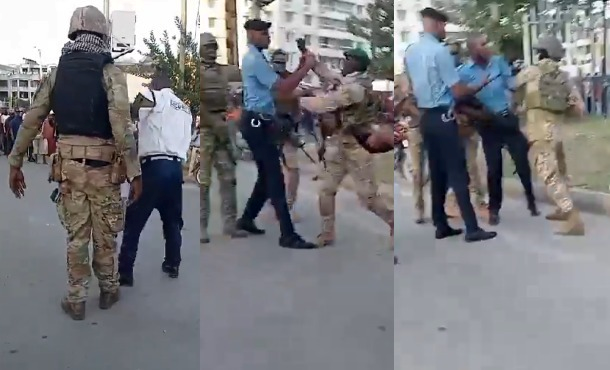 KDF soldiers assault police officers in Mombasa