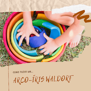 Aprenda a fazer um arco-íris Waldorf com material reciclável