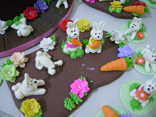 doces modelados, cenoura, coelhos