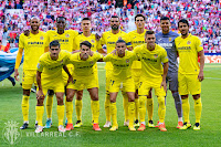 VILLARREAL C. F. Temporada 2022-23. Capoue, Jackson, Foyth, Albiol, Pau Torres, Rulli, Parejo. Gerard Moreno, Pedraza, Yeremy Pino y Lo Celso. CLUB ATLÉTICO DE MADRID 0 VILLARREAL C. F. 2 Domingo 21/08/2022, 19:30 horas. Campeonato de Liga de 1ª División, jornada 2. Madrid, estadio Civitas Metropolitano: 57.033 espectadores. GOLES: 0-1: 73’, Yeremy Pino. 0-2: 90+7’, Gerard Moreno.