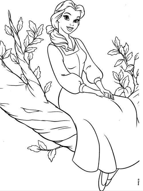 Baby Princess Belle Coloring Pages Images amp; Pictures  Becuo