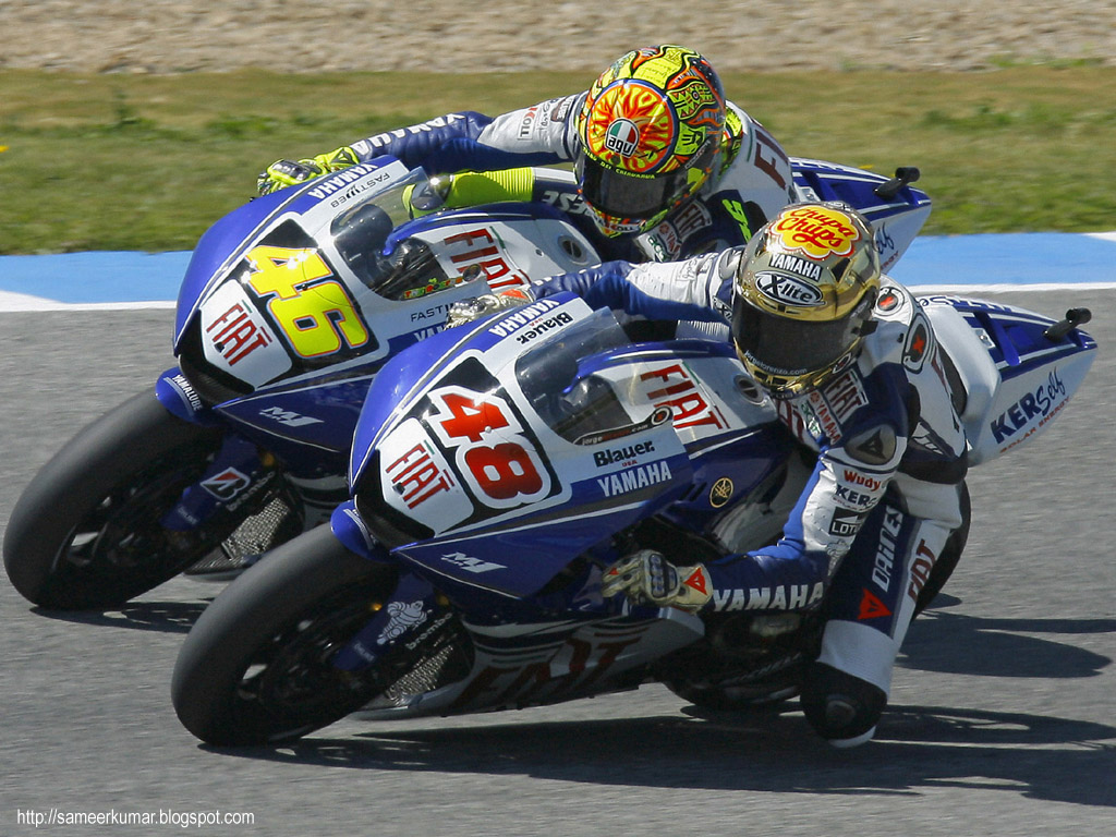 Jorge Lorenzo And Valentino Rossi MotoGp Wallpaper
